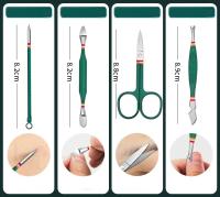 12-16 unids/set juego de cortadores de uñas de acero inoxidable conjunto de cortaúñas con bolsa plegable Kits de cortador de manicura tijeras herramienta de maquillaje de belleza - details 21