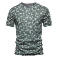 Novedad de verano, camiseta estampada, camisa de fondo para hombre con cuello redondo a la moda, top informal para hombre - details 7