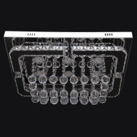 Lámpara de araña de cristal con mando a distancia, 60x40x30 cm, decoración LED, lámpara de techo para 30 metros cuadrados - details 1