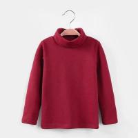 Otoño niños y niñas suéter de cuello alto suave de Color sólido niños prendas de punto de invierno camisa básica de manga larga suéter para niños niños - details 17
