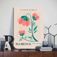 Cuadro de Pintura Nórdica en Lienzo con Marco de 3pcs Flores Salvajes del Mercado Posters Daneses Pastel Artístico para Pared de Dormitorio Decoración Aestética Material de Lienzo Marca JUBEER - details 6