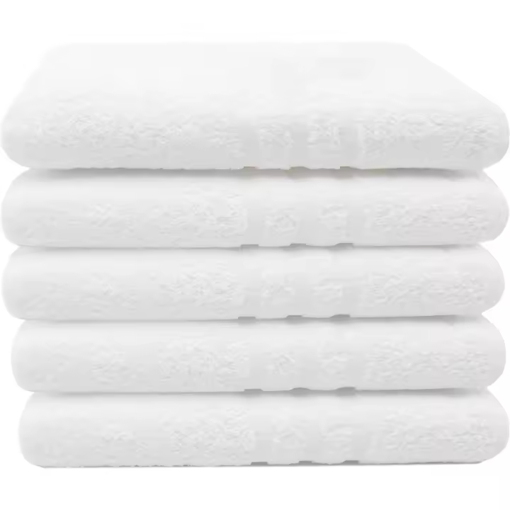 ‎ 150 x 100 x 0,5 cm 5 Toallas de baño Grandes, Secado rápido, Toallas de Hotel, algodón, Blancas, 450 g - 1