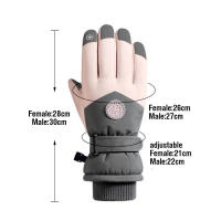 Guantes cálidos de invierno para ciclismo, manoplas de dedo completo para pantalla táctil, resistentes al agua, para exteriores, esquí, motocicleta - details 0