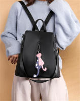Mochila de Viaje para Mujer Multi-use de Nylon en Color Sólido Gran Capacidad con Colgante de Gato Bolso de Hombro Simple y Elegante - details 4