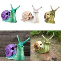 Escultura de Calavera de Caracol Decoración Gótica Estatua de Caracol para Jardín Figura de Halloween Adorno de Escritorio Artesanía de Resina DIY - details 14