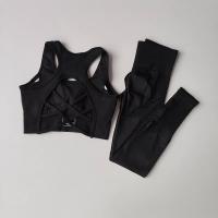 Conjunto de Yoga Sin Costuras Conjunto Deportivo para Mujer de Nylon Sólido con Cuello Redondo - details 5