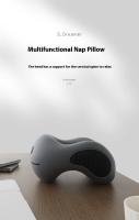 Almohada para Siesta portátil, espuma viscoelástica de rebote lento, almohada en forma de U, ergonómica, transpirable, suave, envoltura para cabeza y cuello, almohada de viaje con soporte - details 0