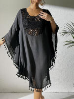 Vestido playero de talla grande para mujer, suave, de ganchillo, falda envolvente para bikini, para trajes de baño, tallas extendidas, elementos esenciales para vacaciones - details 26