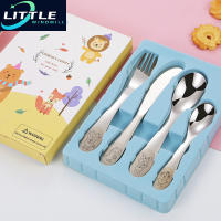 Juguete de Vajilla de Acero Inoxidable para Niños Patrón de Dibujos Animados - details 0
