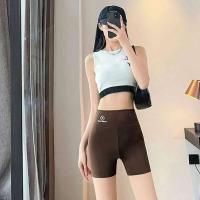 Pantalones cortos de yoga para correr y andar en bicicleta para mujer, monos deportivos transpirables, pantalones cortos de entrenamiento de verano de cintura alta para gimnasio - details 27