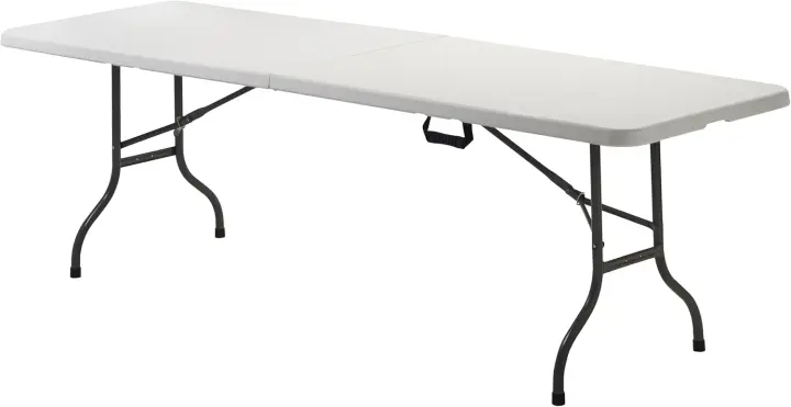 Mesa Plegable Portátil Multifuncional, 180x74x74cm, Imitación Madera, Marrón - 1