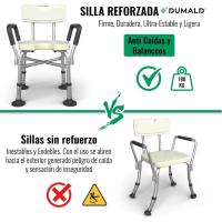 Taburete de Ducha para Ancianos Silla de Baño Antideslizante de 150kg - details 10