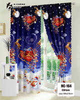Christmas curtains new design 100x210/85x185CM Santa Claus print curtains for windows elegant room aesthetic kurtina at mahaba - details 7