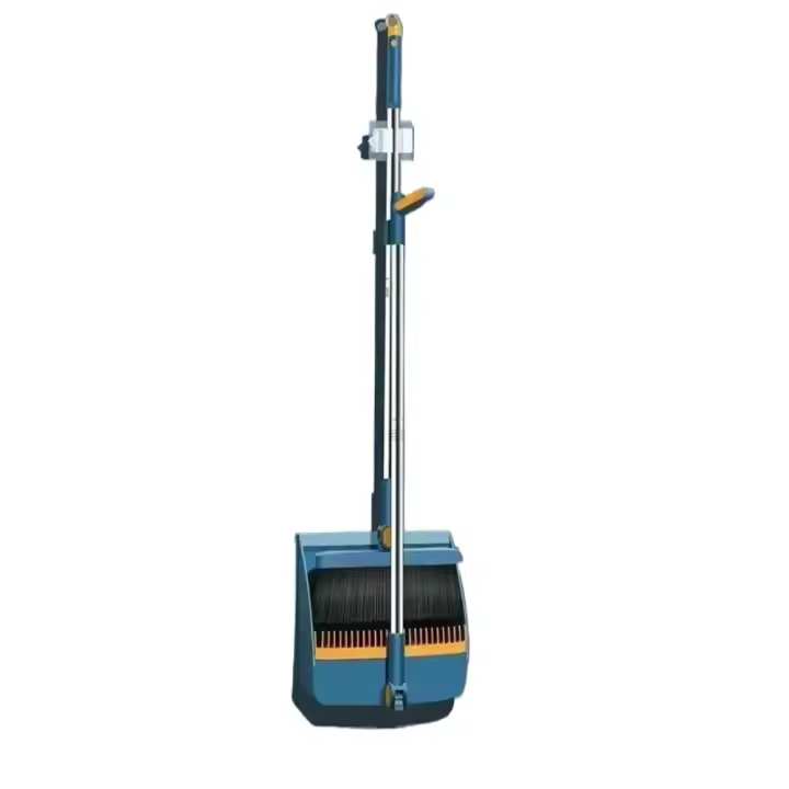 Juego de escoba doméstica, recogedor, cabezal de cepillo, barrido Individual, pala de basura plegable - 1