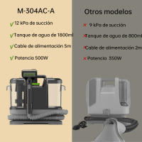 Máquina de limpieza de alfombras y tapicería, limpieza de manchas, tanque de agua grande de lujo, potencia de 500 W, cable de alimentación de 5 m - details 6