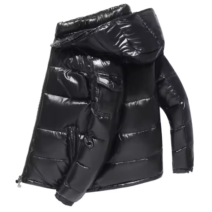 Chaqueta de Invierno para hombre, Talla Grande, impermeable, con Burbujas, parka de Esquí hinchada con capucha - 1