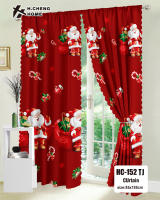Christmas curtains new design 100x210/85x185CM Santa Claus print curtains for windows elegant room aesthetic kurtina at mahaba - details 0