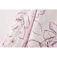 BUNO-blusa de satén para mujer, Tops con estampado Floral, cuello vuelto, camisa de una sola botonadura, camisas holgadas elegantes de manga larga a la moda - details 13