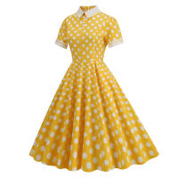 Hepburn, corte elegante, temperamento, puntos ondulados, falda de cola grande, estilo retro - details 8