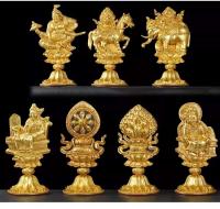 Productos de estilo tibetano, cobre puro, siete tesoros, muebles para el hogar, adornos auspiciosos de escritorio, oficina para laicos - details 0