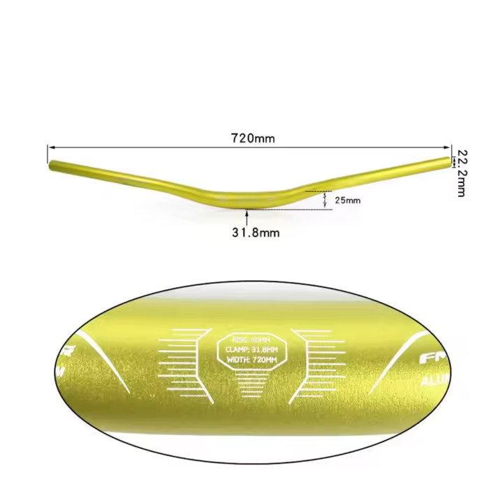Elevador de Manillar de Bicicleta de Aleación de Aluminio FMFXTR Manillar de MTB 31.8*780/720mm - 1