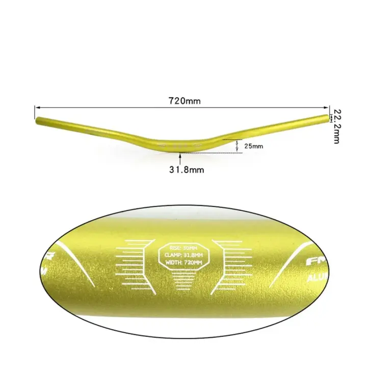 Elevador de Manillar de Bicicleta de Aleación de Aluminio FMFXTR Manillar de MTB 31.8*780/720mm - 1