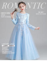Vestido de tul esponjoso estilo princesa otoñal para niñas, ideal para presentaciones. - details 3