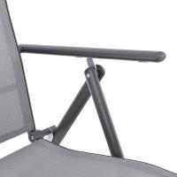 Juego de 2 Sillas Plegables de Jardín Kalamata Silla de Exterior Asiento para Terraza Balcón Patio con Reposabrazos y Respaldo Ajustable Patas de Acero 105 x 57 x 68 cm - details 6
