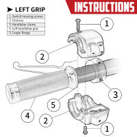 Manillar Universal para motocicleta, empuñaduras negras de 1 "para Harley y 25mm, Touring, Road King, Dyna, VRSC, Sportster XL, 883, 1200, XR, Softail - details 15