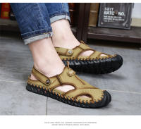 Sandalias de verano para hombre, sandalias romanas clásicas de cuero, zapatillas cómodas para exteriores, chanclas de goma para playa, sandalias de Trekking acuático para hombre - details 24