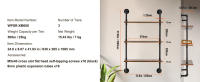 SucceBuy Estante para tuberías industriales, montaje en pared, almacenamiento, cocina, dormitorio, baño, sala de estar - details 8