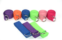 Correa de Yoga elástica con hebilla de anillo en D, cinturón de entrenamiento de algodón duradero, ejercicio de Fitness deportivo, correas ajustables para cintura y pierna - details 9