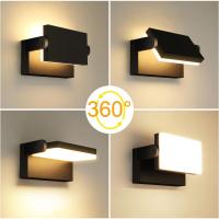 Apliques LED 60W Pared Exterior Interior 360 °   Rotación Negra Lámpara de Pared para Entrada Terraza Pasillo Focos LED Exterior 5000 Lumen Blanco Cálido 3000K Impermeable - details 2