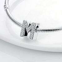 LAZA-abalorio de plata de ley 925 con 26 letras del alfabeto, abalorio de A-Z con nombre, compatible con Pulsera Original, collar, colgante, regalo de joyería - details 75