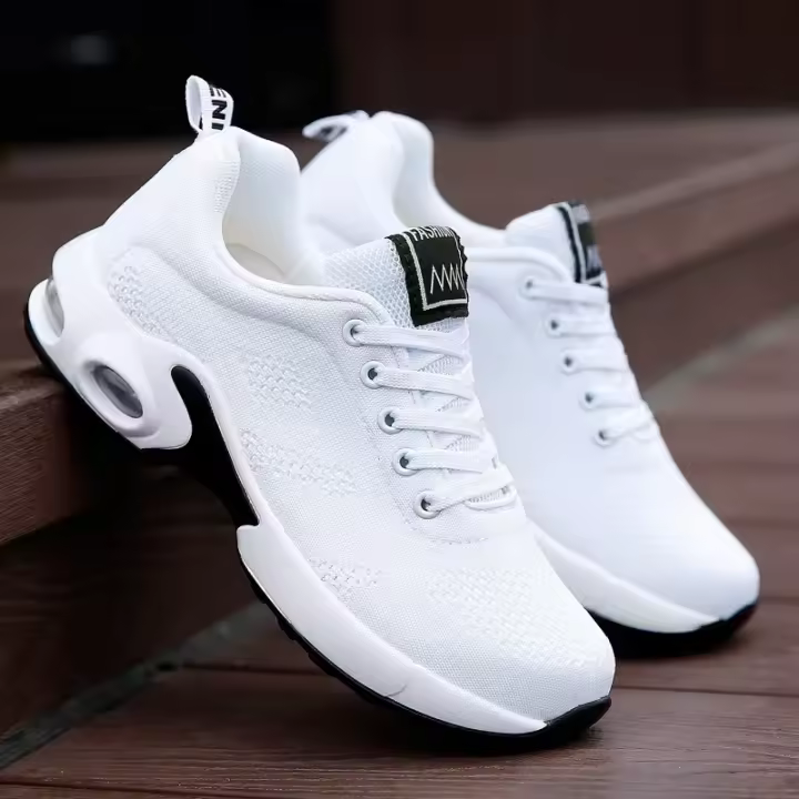 Zapatos de mujer, zapatos para correr blancos y negros para mujer, zapatillas deportivas para exteriores, tenis - 1