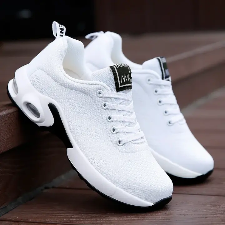 Zapatos de mujer, zapatos para correr blancos y negros para mujer, zapatillas deportivas para exteriores, tenis - 1