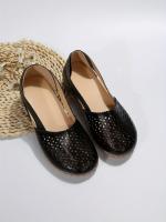 Women Retro Hollow Out Design Wedge Sandals Breathable Slip On Platform Sandals Comfortable Walking Shoes - details 10
