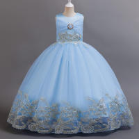 Vestido de princesa elegante de alta gama para niñas, ideal para presentaciones de piano infantiles. - details 8