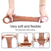 Funda reutilizable Leten, condón extensor grande, retrasa la eyaculación, alarga el pene masculino, juguetes sexuales para adultos para hombres - details 6