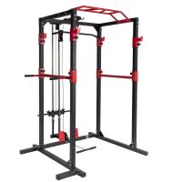 Jaula Musculacion Ajustable,Jaula de Potencia Multifuncional,Jaula de Sentadillas con Barra de Dominadas, Estación de Dips y Remo,Multipower Maquina Gimnasio Gimnasio en Casa para Entrenamiento - details 2