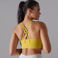 Hamidou-Sujetador de Yoga con espalda cruzada para mujer, ropa interior deportiva absorbente de golpes, correas de hombro cruzadas, Top corto de Fitness, deportes a prueba de golpes - details 42