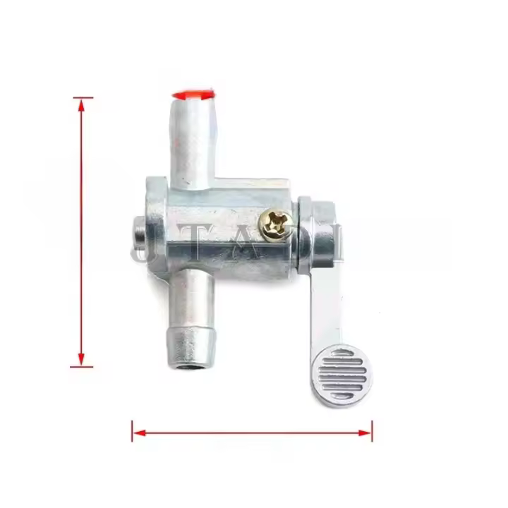 Interruptor De Tanque De Combustible Universal Para Motocicleta 8mm 5/16'' Adecuado Para Honda Yamaha PW50 PW80 Bicicleta De Arena ATV Cuatriciclo Buggy Color Plata Material Aluminio - 1