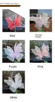 Nuevo Mariposa Artificial de 30/50cm, gasa gigante para exteriores, mariposa falsa, hilo de seda 3D, accesorios de fotografía de mariposa - details 2