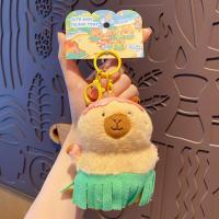 Llavero de capibara de peluche suave de dibujos animados, estilo isla, colgante para bolso, muñecos de capibara, adornos colgantes, lindo llavero para coche, regalos - details 12
