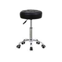 Taburete Giratorio Taburete de Trabajo Taburete de Bar Regulable en Altura 49-64cm Giratorio Blanco - details 6