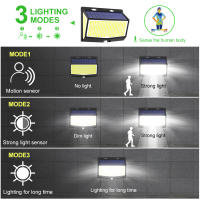 Lámpara LED Solar para exteriores, luz impermeable para decoración de jardín, calle, Sensor de cuerpo humano, 3 modos, 468 - details 2