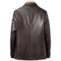 Chaqueta de cuero para traje de hombre de alta calidad, abrigo de cuero de moda para otoño e invierno, nuevo traje pequeño informal, chaqueta de cuero para hombre - details 4