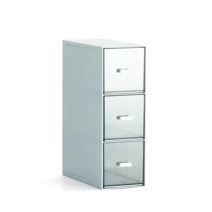 Organizador apilable de plástico para cocina, cajas de almacenamiento resistentes para cajón, estante, armario - 1