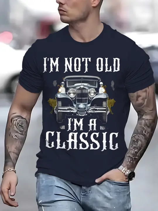 Camiseta novedosa para hombre, cuello redondo, deportes, estampado 3d, manga corta, informal, verano, regular, camiseta para adultos - 1