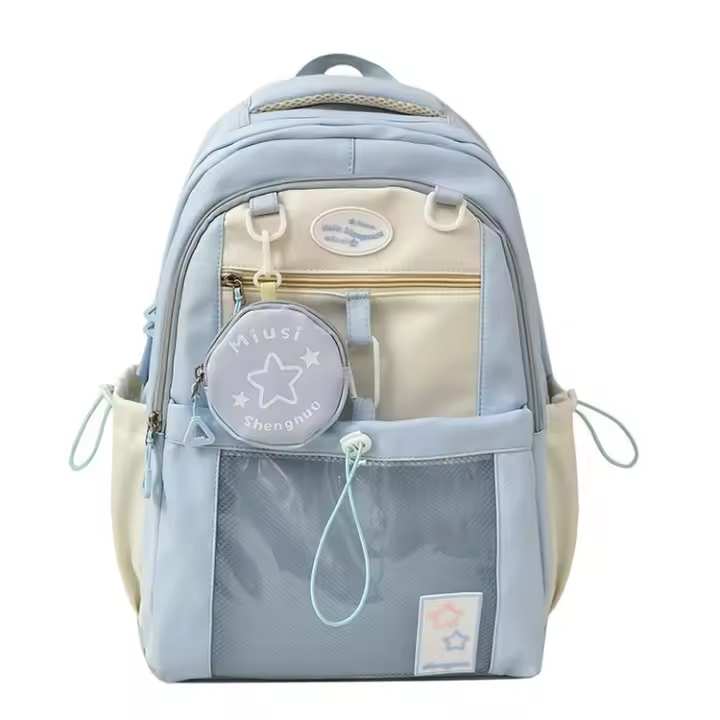 Mochila Escolar de Nylon Gran Capacidad, Linda, Bolsos para Estudiantes de Secundaria - 1